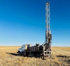 Geotechnical drilling rig in operation